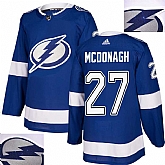Lightning #27 Mcdonagh Blue With Special Glittery Logo Adidas Jersey,baseball caps,new era cap wholesale,wholesale hats